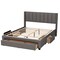 Baxton Studio Coronado MidCentury Modern Transitional Grey Fabric Full Size 3Drawer Storage Platform Bed 224-13082-ZORO - alternate 8
